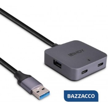 LINDY HUB USB 3.0 5M, 4 PORTE