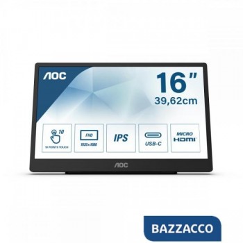 AOC MONITOR TOUCH 15,6 LED...